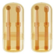 2 Pairs Dog Toothbrush Flexibrush Pet Toothbrush with Tongue Scraper Soft\u0026 Durable Pet Silicone Toothbrush Small Dog Toothbrush 360º Pet Toothbrush Head Soft Silicone